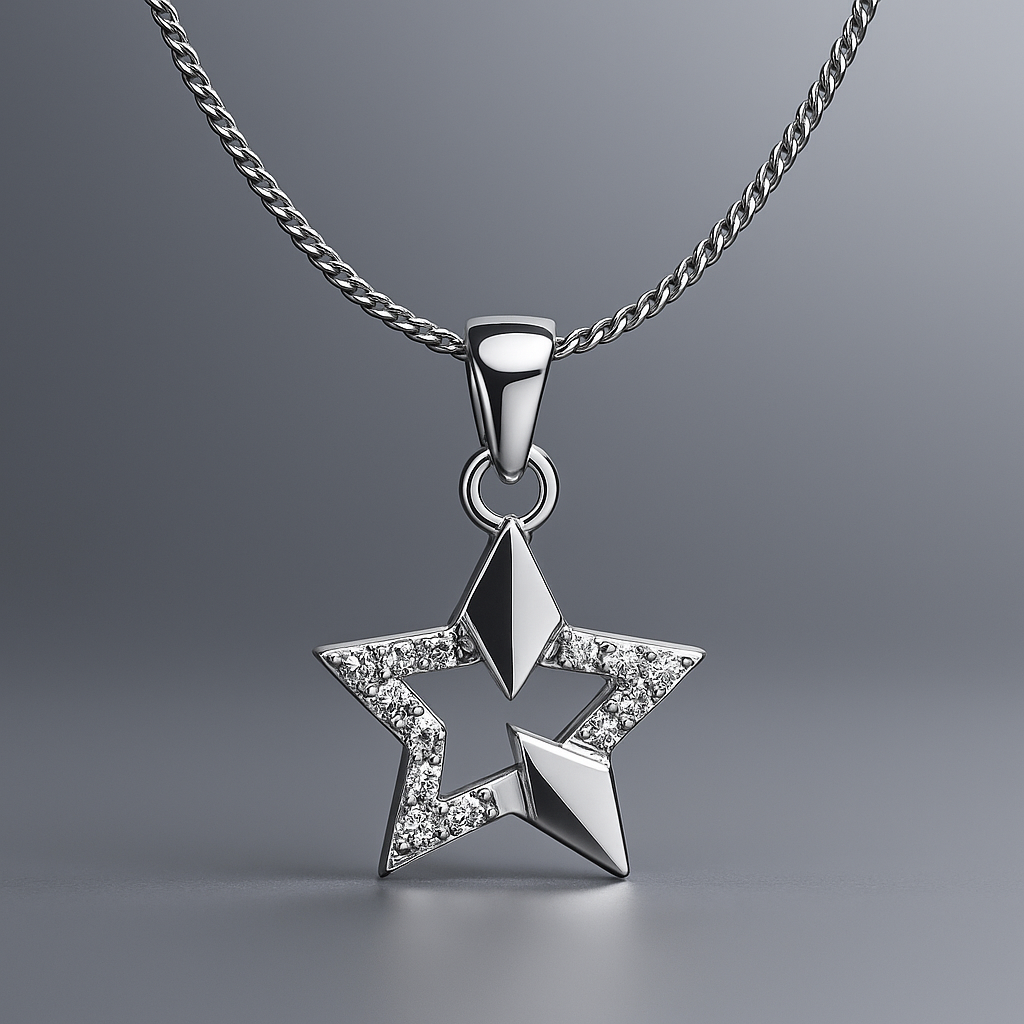 Silver Star Pendant Necklace – Sparkle with Elegance
