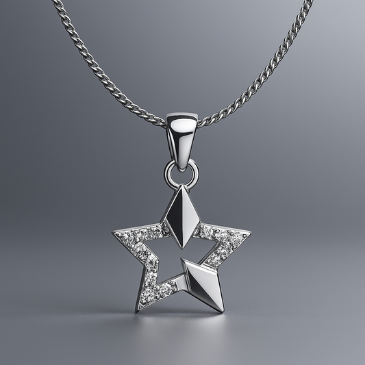 Silver Star Pendant Necklace – Sparkle with Elegance